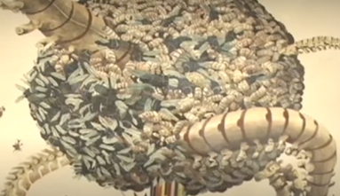 painting of orb with tentacles